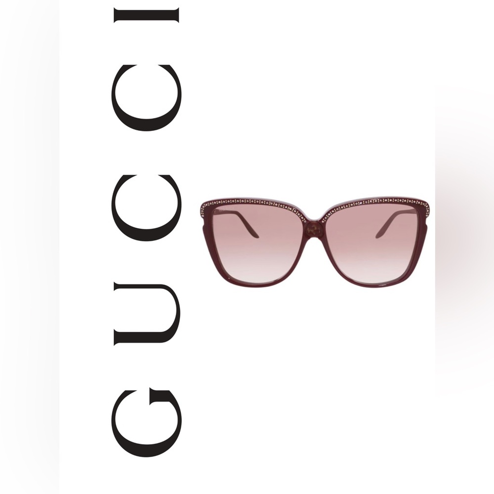 Gucci Sunglasses Red with Crystals Authentic Guaranteed New